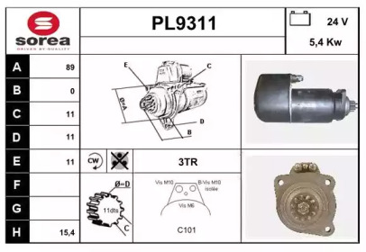 Стартер SNRA PL9311