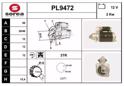 Стартер SNRA PL9472