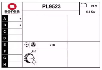 Стартер SNRA PL9523