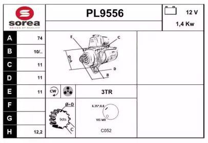 Стартер SNRA PL9556