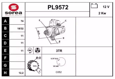 Стартер SNRA PL9572