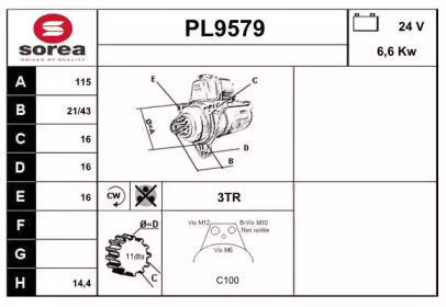 Стартер SNRA PL9579