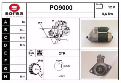 Стартер SNRA PO9000