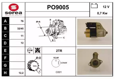 Стартер SNRA PO9005