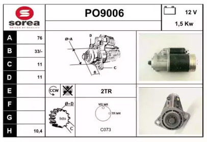 Стартер SNRA PO9006