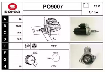 Стартер SNRA PO9007