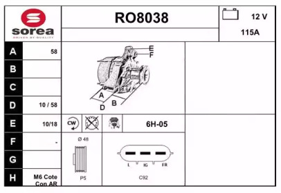 Генератор SNRA RO8038