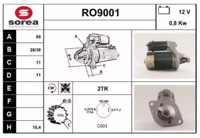 Стартер SNRA RO9001