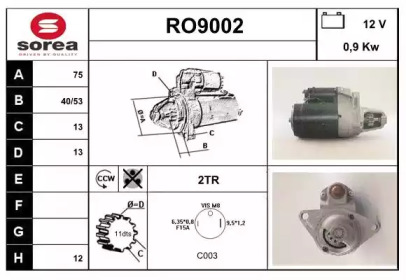 Стартер SNRA RO9002