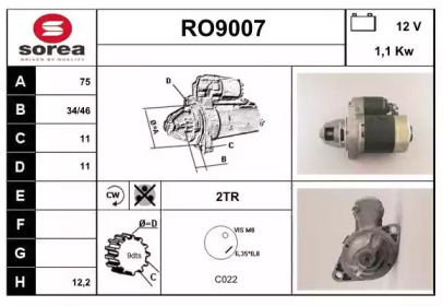 Стартер SNRA RO9007