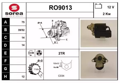 Стартер SNRA RO9013