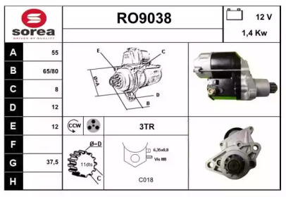 Стартер SNRA RO9038