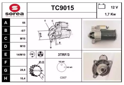 Стартер SNRA TC9015