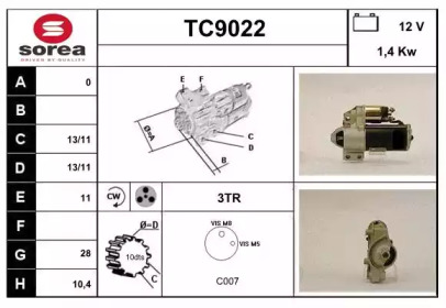 Стартер SNRA TC9022