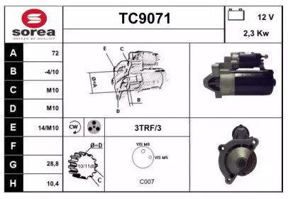 Стартер SNRA TC9071