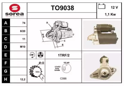 Стартер SNRA TO9038