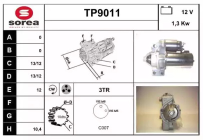 Стартер SNRA TP9011