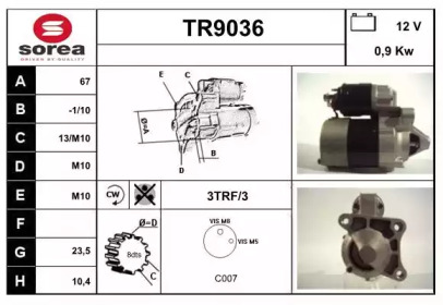 Стартер SNRA TR9036