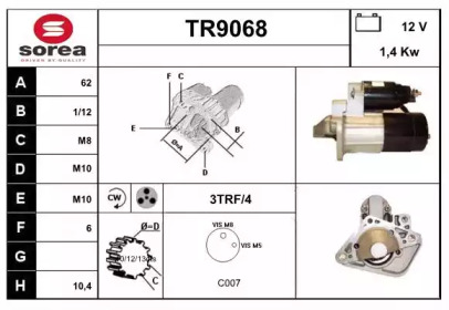 Стартер SNRA TR9068