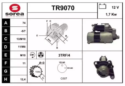 Стартер SNRA TR9070