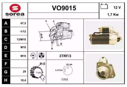 Стартер SNRA VO9015