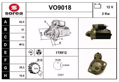 Стартер SNRA VO9018