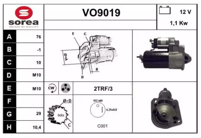 Стартер SNRA VO9019