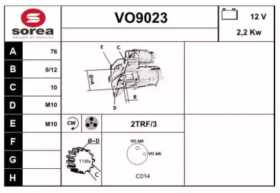 Стартер SNRA VO9023