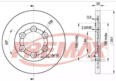 Тормозной диск FREMAX BD-0005