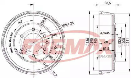 Тормозный барабан FREMAX BD-0022