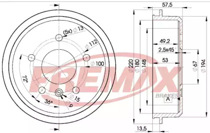 Тормозный барабан FREMAX BD-0114