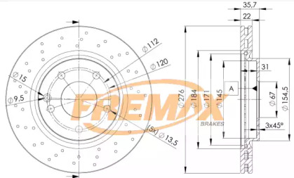 Тормозной диск FREMAX BD-0115