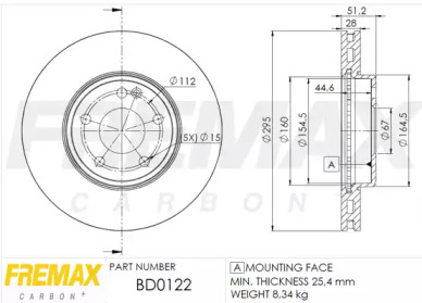 Тормозной диск FREMAX BD-0122