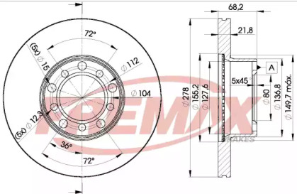 Тормозной диск FREMAX BD-0172