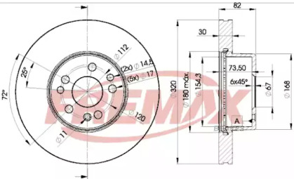 Тормозной диск FREMAX BD-0212