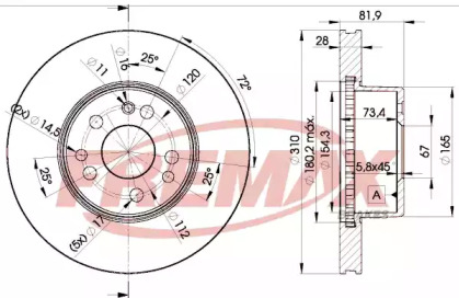 Тормозной диск FREMAX BD-0312