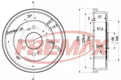 Тормозный барабан FREMAX BD-0349