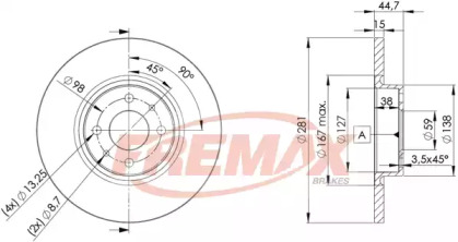 Тормозной диск FREMAX BD-0355