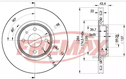 Тормозной диск FREMAX BD-0356