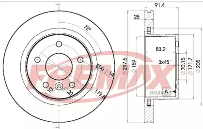 Тормозной диск FREMAX BD-0380