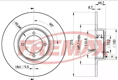 Тормозной диск FREMAX BD-0387