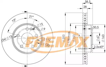 Тормозной диск FREMAX BD-0415