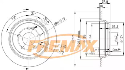 Тормозной диск FREMAX BD-0416