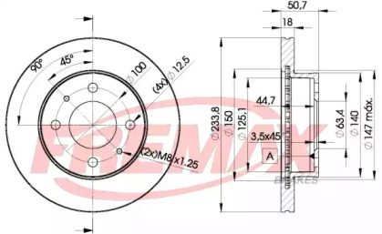 Тормозной диск FREMAX BD-0550