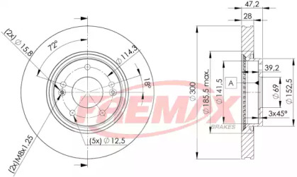 Тормозной диск FREMAX BD-0580