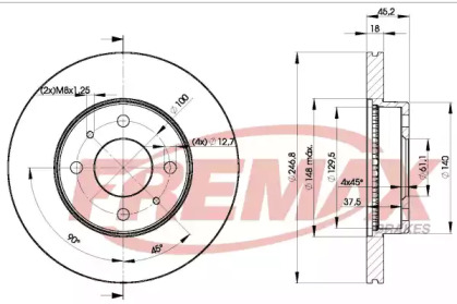 Тормозной диск FREMAX BD-0602