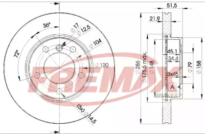 Тормозной диск FREMAX BD-0674