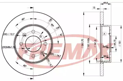 Тормозной диск FREMAX BD-0841