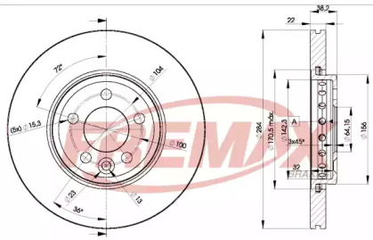 Тормозной диск FREMAX BD-0844