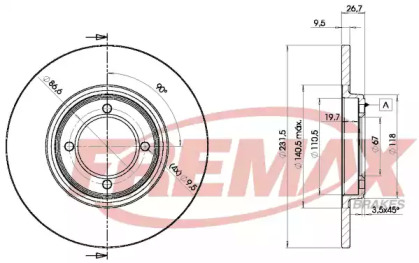 Тормозной диск FREMAX BD-0976